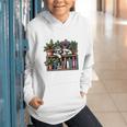 Cosy Sloth In Bookshelf With Plants Graphic Youth Hoodie