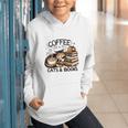 Cute Coffee Cats Books Lover Idea Women Men Kids Graphic Youth Hoodie