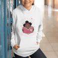 Just A Girl Who Loves Books Cute African American Afro Graphic Youth Hoodie