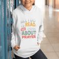 Read And Think About Prayer Faith & Book Lover Premium Graphic Youth Hoodie