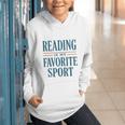 Reading Is My Favorite Sport Literary Book Lover Typography Graphic Youth Hoodie
