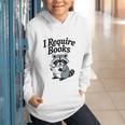 I Require Books Raccoon Reading For Book Lovers Graphic Youth Hoodie
