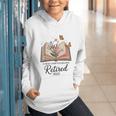 Retired 2025 A New Chapter Begins Retirement Teacher Book Graphic Youth Hoodie Retired 2025 A New Chapter Begins Retirement Teacher Book Graphic Youth Hoodie
