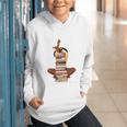 Woman And Books Stack Afro Girl Book Lover Graphic Youth Hoodie