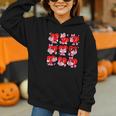 Heart Reading Books Valentine Teacher Boys Girls Book Lover Graphic Youth Hoodie