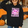 Library Book Fair Queen Vibe Groovy Tie Dye School Reading Graphic Youth Hoodie Library Book Fair Queen Vibe Groovy Tie Dye School Reading Graphic Youth Hoodie