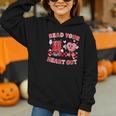 Read Your Heart Out Valentine Teacher Book Lover Graphic Youth Hoodie