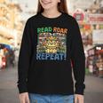 Animals Read Reading Book Library First Day Of School Kids Youth Long Sleeve Tee
