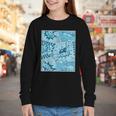 Blue Comic Book Blue Graphic Youth Long Sleeve Tee