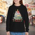 All Booked For Christmas Book Lovers Xmas Tree Lights Youth Long Sleeve Tee All Booked For Christmas Book Lovers Xmas Tree Lights Youth Long Sleeve Tee
