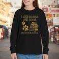 I Like Books And Dogs And Maybe 3 People Vintage Sayin Youth Long Sleeve Tee