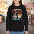 BOOKS AND MAINE COONS ARE MY THERAPY Main Coon Youth Long Sleeve Tee