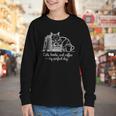 Cats Books And Coffee – My Perfect Day Cat Lover Youth Long Sleeve Tee