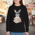 Cute Reading Bunny With Glasses Books Reader Book Bookworm Youth Long Sleeve Tee Cute Reading Bunny With Glasses Books Reader Book Bookworm Youth Long Sleeve Tee