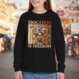 Education Is Freedom Teacher Books Black History Women Youth Long Sleeve Tee