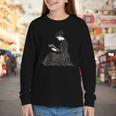 Emily Dickinson Reading A Book Youth Long Sleeve Tee