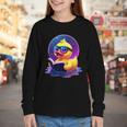 Humor Rubber Duck Reading Book Youth Long Sleeve Tee
