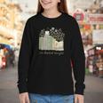 I'm Booked Tonight Cozy Floral Book Lover Graphic Youth Long Sleeve Tee