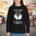 I’m Not Reading I’m Judging You Silently Fun Cat Book Lover Youth Long Sleeve Tee