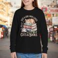 Just A Girl Who Loves Cats And Books Reading Librarian Youth Long Sleeve Tee Just A Girl Who Loves Cats And Books Reading Librarian Youth Long Sleeve Tee