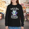 Just a Girl Who Loves Dragons And Books Dragon For Kids Youth Long Sleeve Tee
