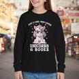 Just a Girl Who Loves Unicorns & Books Bookish Unicorn Love Youth Long Sleeve Tee