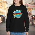 Kids Boys Benjamin Name Personalized Superhero Comic Book Youth Long Sleeve Tee