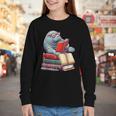 Manatee Reading Books Matching Bookworm Readers Librarian Youth Long Sleeve Tee