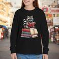 Raccoon Reading Books Matching Bookworm Readers Librarian Youth Long Sleeve Tee