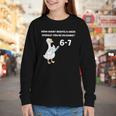 Reading 6-7 Silly Goose Read Books Bookish Bookworm Youth Long Sleeve Tee