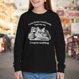 Retro I Stay Home I Read Books I Pet My Cat I Regret Nothing Youth Long Sleeve Tee