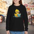 Rubber Duck Reading Book Reader Books Rubber Duckie Youth Long Sleeve Tee