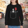 Skeleton Books Read Book Reading Librarian Across America Youth Long Sleeve Tee