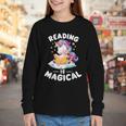 Unicorn Teacher Reading Is Magical Book Youth Long Sleeve Tee