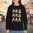 Vampire Reading Books Halloween Cute Teens Kids Youth Long Sleeve Tee