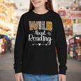 Wild About Reading Book Lover Bookworm Library Day Youth Long Sleeve Tee