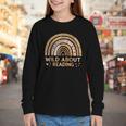 Wild About Reading Books Reader Lover Bookworm Librarian Youth Long Sleeve Tee