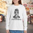Book Lover Bent Over a Book Youth Long Sleeve Tee