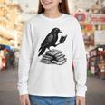 Book Raven Vintage Dark Academia Literature Reading Youth Long Sleeve Tee Book Raven Vintage Dark Academia Literature Reading Youth Long Sleeve Tee