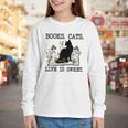 Books Cats Life Is Sweet Cat Book Lover Men Women Teen Youth Long Sleeve Tee