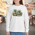 Botanical Garden Plants With Books Youth Long Sleeve Tee