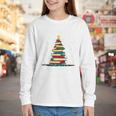 Christmas Tree Of Books Holiday Youth Long Sleeve Tee