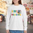 All The-Cool Kids Are Reading Teacher Book Lover Librarian Premium Youth Long Sleeve Tee