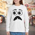 Creepy Face Carrot Halloween Book Character Costume Youth Long Sleeve Tee
