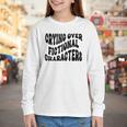 Crying Over Fictional Characters Book Lovers Youth Long Sleeve Tee