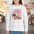 Cupid's Favorite Math Teacher Valentine Reading Book Women Youth Long Sleeve Tee