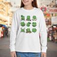Cute Shamrock Reading St Patricks Day Teacher Book Lovers Youth Long Sleeve Tee Cute Shamrock Reading St Patricks Day Teacher Book Lovers Youth Long Sleeve Tee