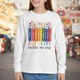 Equality Hurts No One LGBTQ Pride Books And Flowers Youth Long Sleeve Tee
