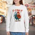 F-Caw-F Rooster F Awk F Chicken Coffee Romance Books Lover Youth Long Sleeve Tee