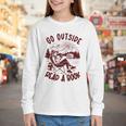 Go Outside Read a Book Vintage Bibliophiles Youth Long Sleeve Tee
